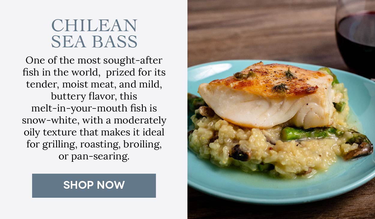 Tender and moist Chilean sea bass with a mild, buttery flavor, ideal for grilling, roasting, or pan-searing.